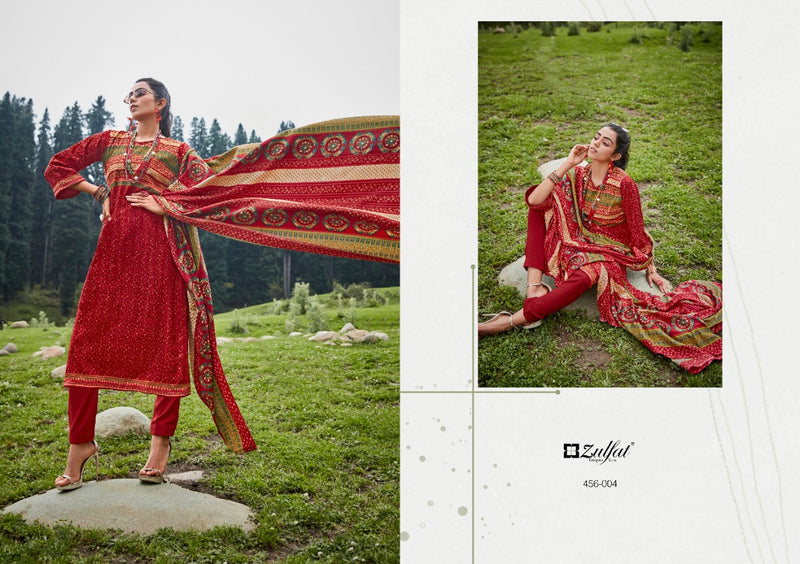 Zulfat Winter Nova Pashmina With Fancy Work Stylish Designer Casual Wear Salwar Kameez