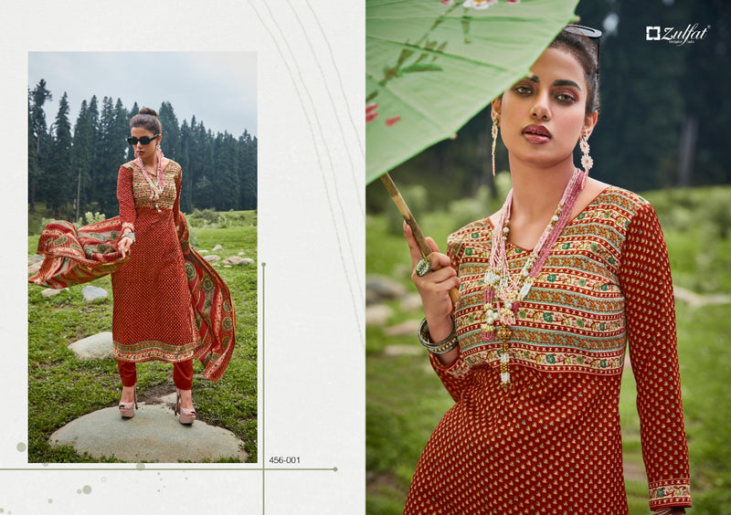 Zulfat Winter Nova Pashmina With Fancy Work Stylish Designer Casual Wear Salwar Kameez