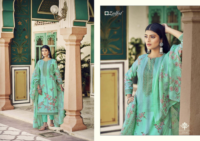 Zulfat Designer Suits Wonder Lawn Cotton Party Wear Salwar Suits With Digital Print