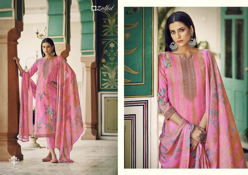 Zulfat Designer Suits Wonder Lawn Cotton Party Wear Salwar Suits With Digital Print