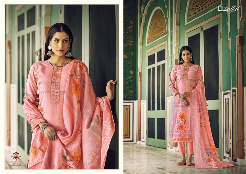 Zulfat Designer Suits Wonder Lawn Cotton Party Wear Salwar Suits With Digital Print