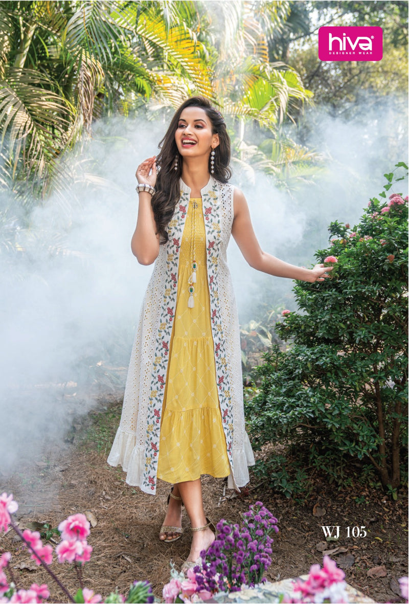 Hiva Designer Wow Jackets Rayon Chicken Jacket Fancy Designer Kurti