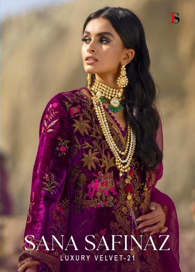 Lastest Desing Of Sana Safinza Luxury Vol  Velvet 21