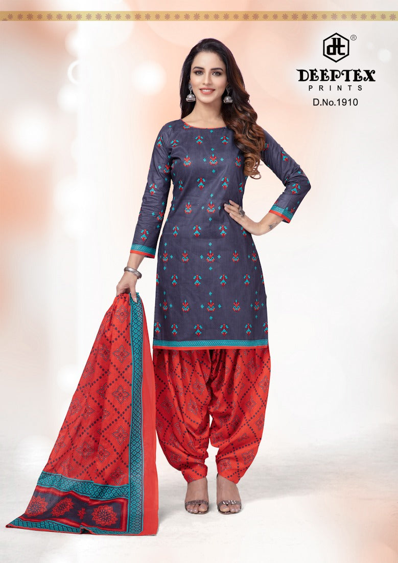 Deeptex Prints Pichkari Vol 19 Cotton Printed Patiala Style Fancy Stylish Party Wear Salwar Suits