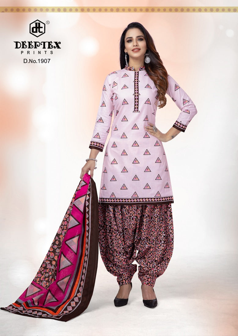 Deeptex Prints Pichkari Vol 19 Cotton Printed Patiala Style Fancy Stylish Party Wear Salwar Suits