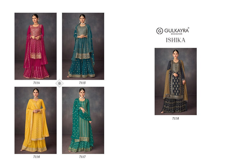 Gulkayra Dno 7114 To 7118 Georgette WIth Wedding Wear Stylish Designer Salwar Suit