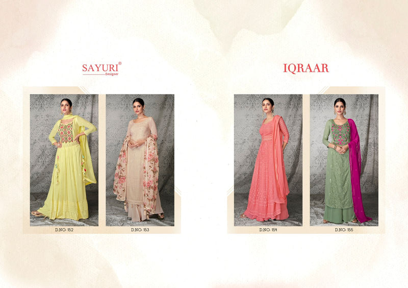 Sayuri Dno 152 To 155 Georgette Stylish Designer Party Wear Salwar Suit