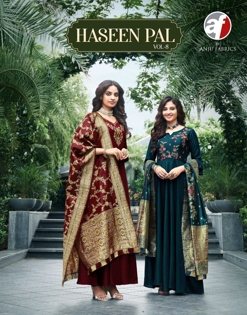 Anju Fabrics Dno 2561 To 2566 Silk Stylish Designer Casual Look Kurti With Dupatta