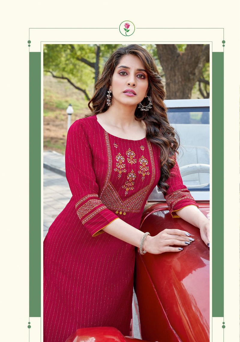 Wooglee Kesar Dno 6037 To 6042 Viscose Stylish Designer Party Wear Kurti