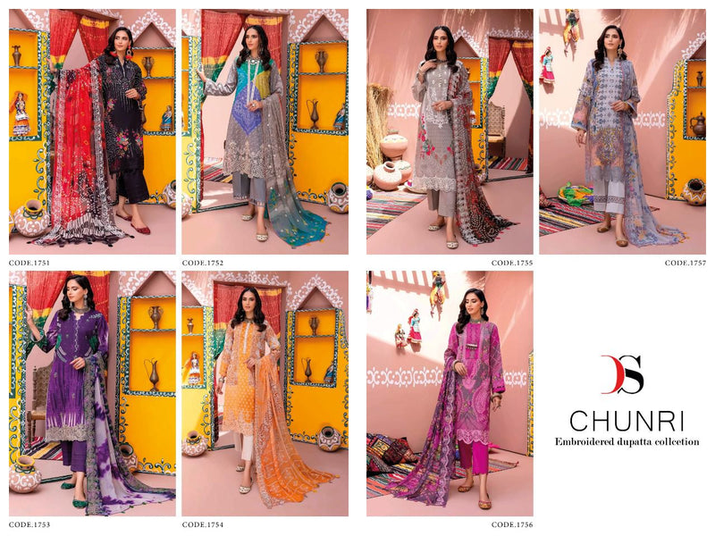 Deepsy Suit Dno 1751 To 1757 Pure Cotton With Embroidery Work Stylish Designer Printed Suits