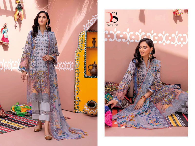 Deepsy Suit Dno 1751 To 1757 Pure Cotton With Embroidery Work Stylish Designer Printed Suits