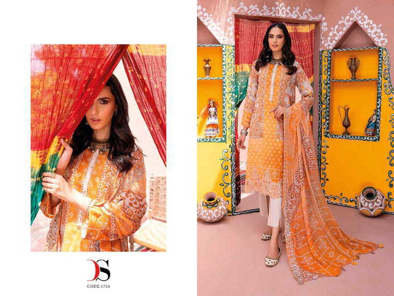 Deepsy Suit Dno 1751 To 1757 Pure Cotton With Embroidery Work Stylish Designer Printed Suits