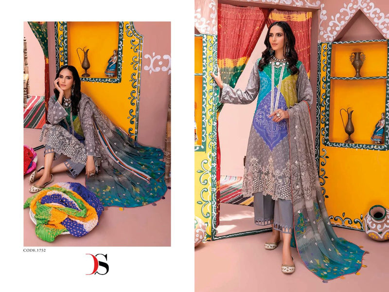 Deepsy Suit Dno 1751 To 1757 Pure Cotton With Embroidery Work Stylish Designer Printed Suits