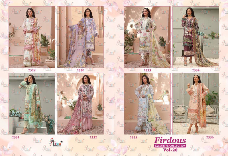 Shree Fabs Dno 2329 To 2336 Pure Cotton With Embroidery Work Stylish Designer Party Wear Pakistani Salwar Kameez
