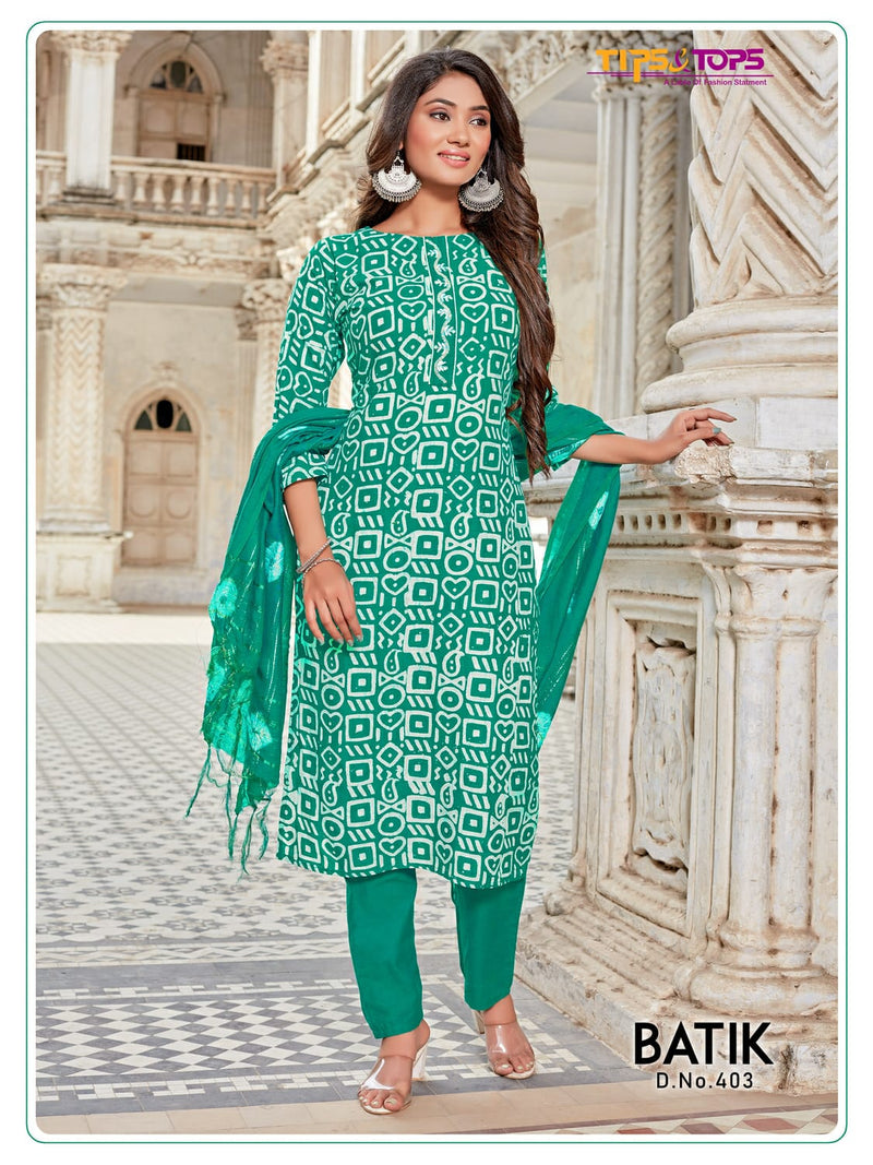 Tips & Tops Batik Vol 04 Heavy Cotton Stylish Designer Fancy Hand Work Fancy Kurti