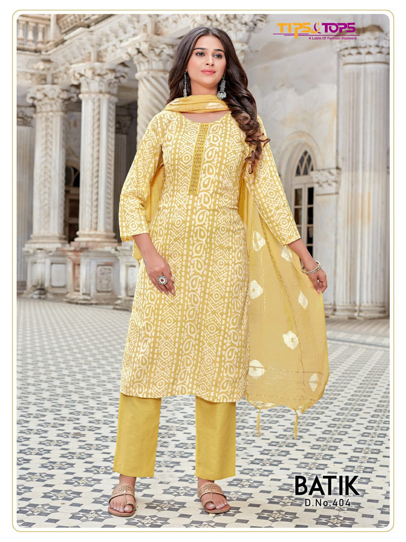Tips & Tops Batik Vol 04 Heavy Cotton Stylish Designer Fancy Hand Work Fancy Kurti