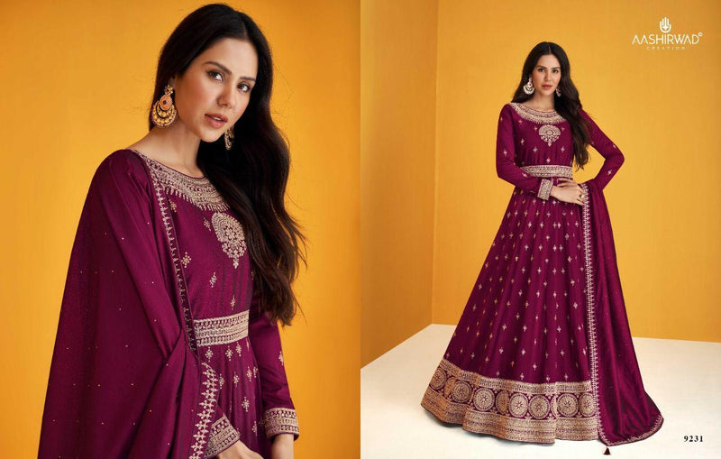 Aashirwad Heerva Silk Festive Wear Stylish Designer Party Wear Long Kurti