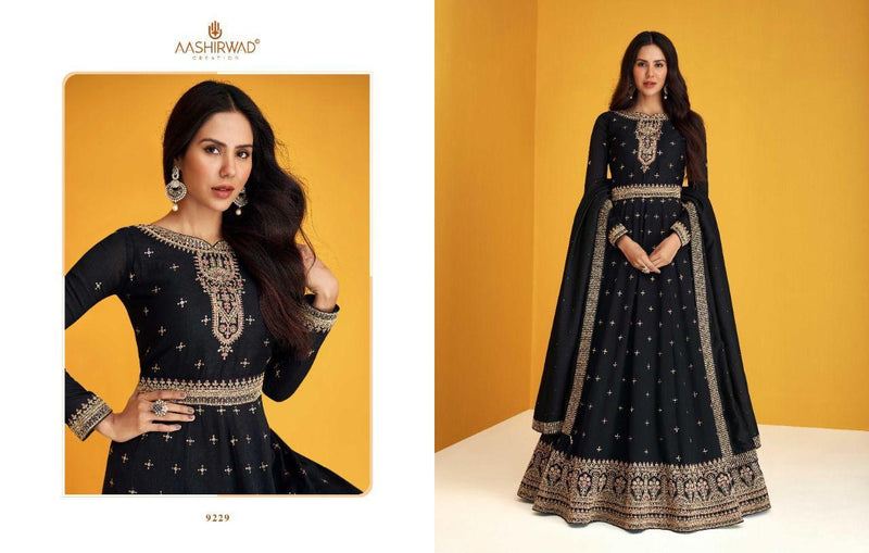 Aashirwad Heerva Silk Festive Wear Stylish Designer Party Wear Long Kurti