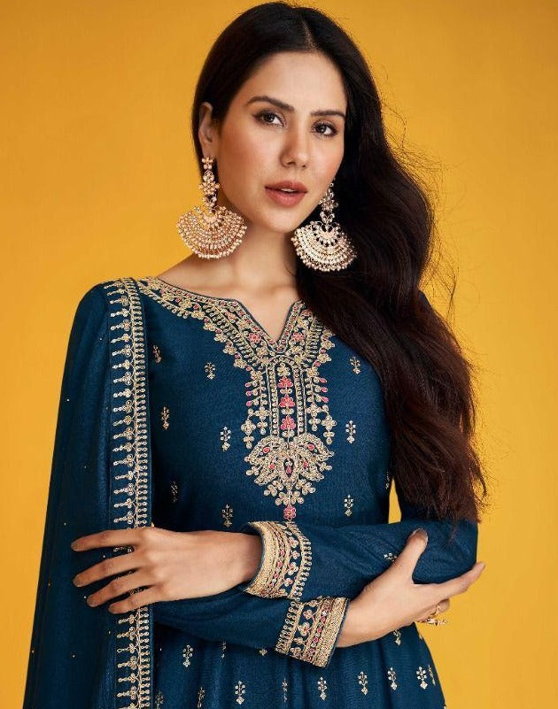 Aashirwad Heerva Silk Festive Wear Stylish Designer Party Wear Long Kurti