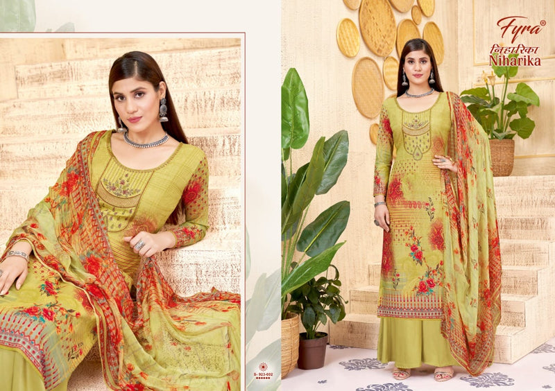Fyra Niharika Pure Cambric Cotton with Embroidery Work Stylish Designer Casual Look Salwar Suit