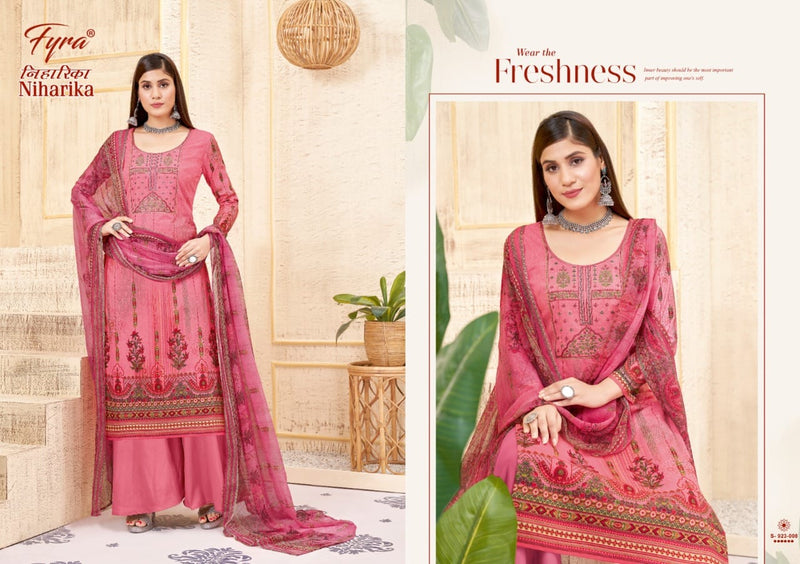 Fyra Niharika Pure Cambric Cotton with Embroidery Work Stylish Designer Casual Look Salwar Suit
