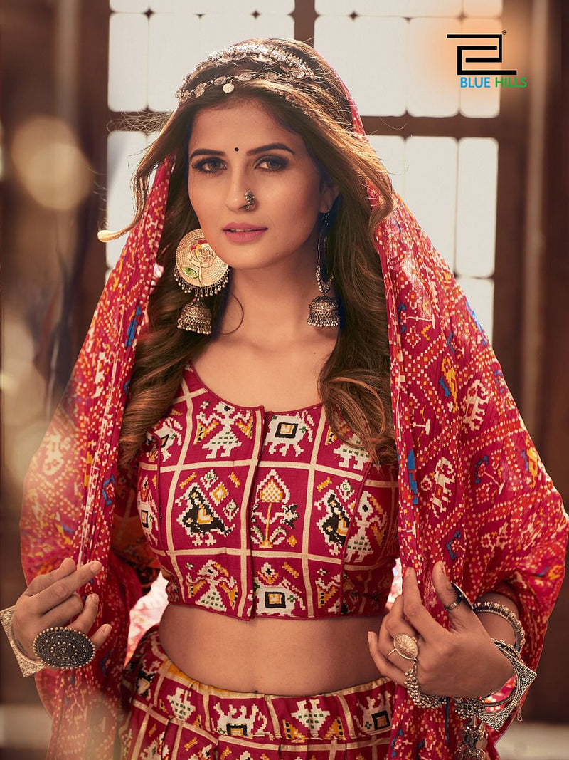 Blue Hills Navratri Pure Cotton Fancy Stylish Designer Festive Wear Lehenga choli