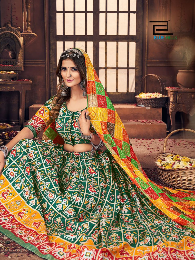 Blue Hills Navratri Pure Cotton Fancy Stylish Designer Festive Wear Lehenga choli