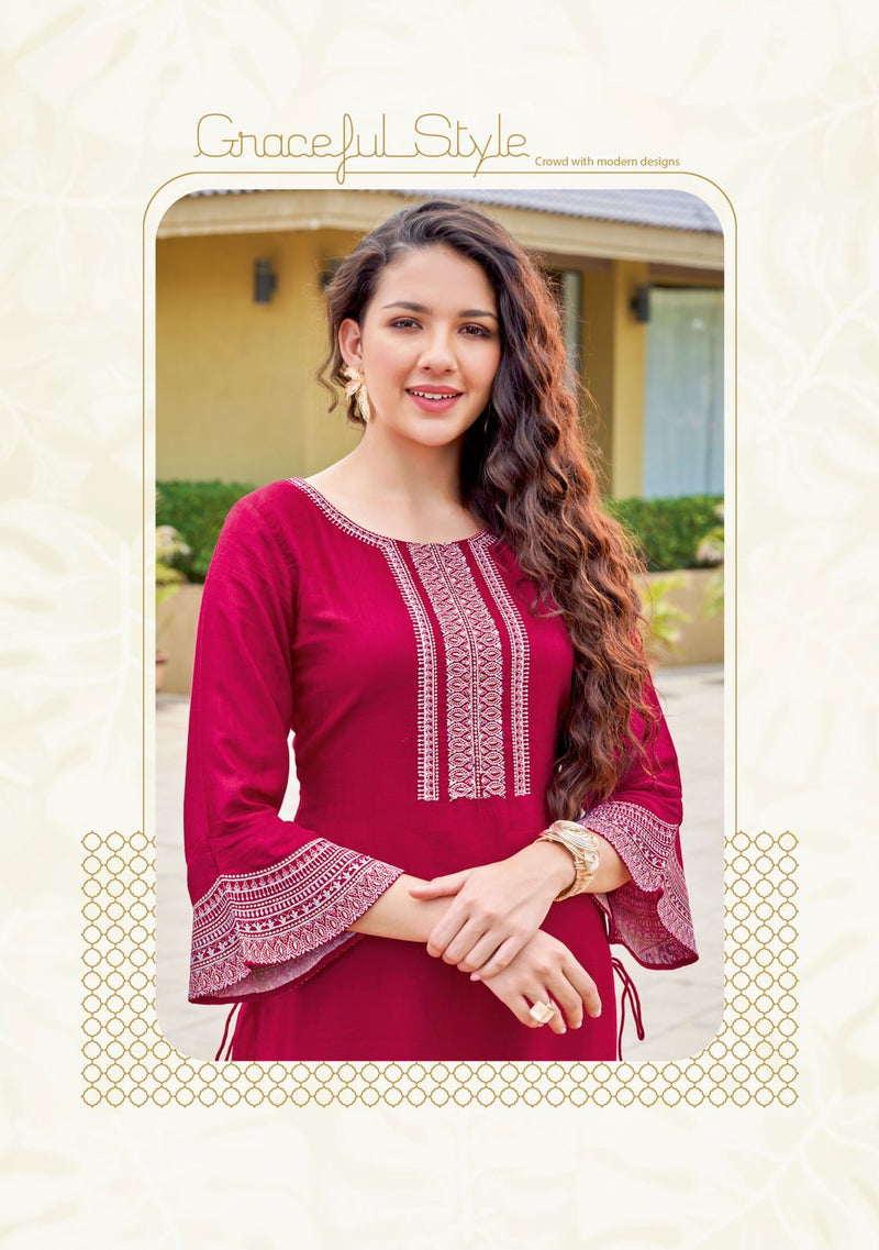 Mittoo Mayurika Vol 7 Rayon With Fancy Stylish Designer Casual Look Kurti
