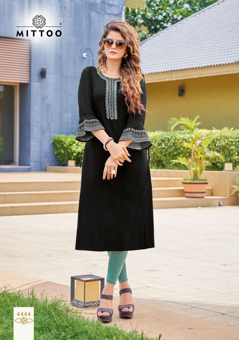 Mittoo Mayurika Vol 7 Rayon With Fancy Stylish Designer Casual Look Kurti