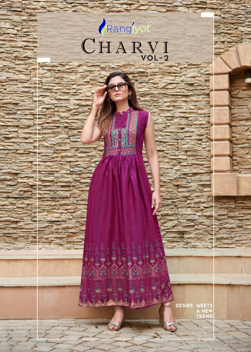 Rang Jyot Charvi Vol 2 Rayon Stylish Designer Printed Casual Look fancy Kurti