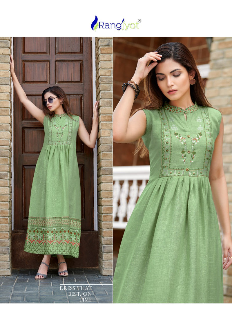 Rang Jyot Charvi Vol 2 Rayon Stylish Designer Printed Casual Look fancy Kurti