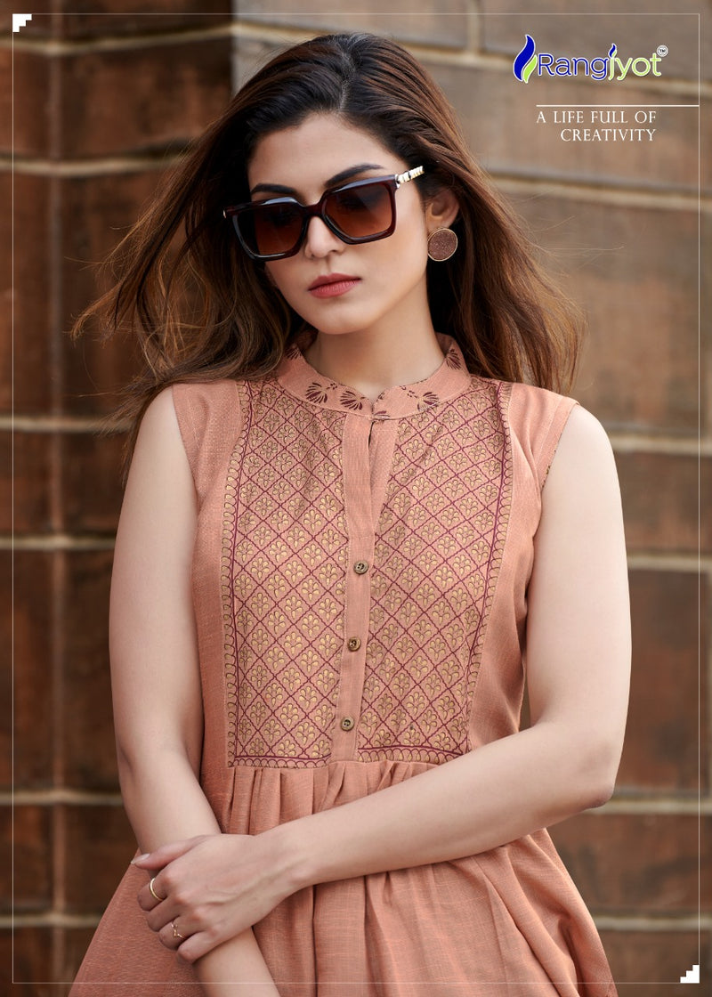 Rang Jyot Charvi Vol 2 Rayon Stylish Designer Printed Casual Look fancy Kurti