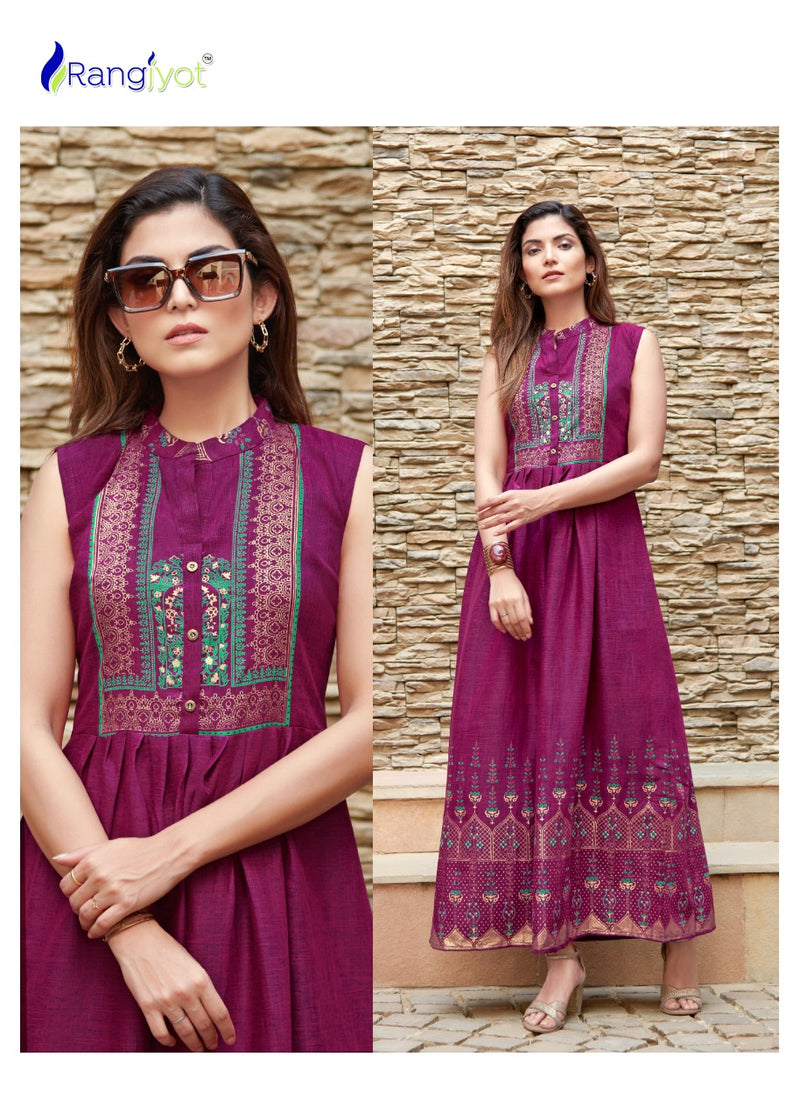 Rang Jyot Charvi Vol 2 Rayon Stylish Designer Printed Casual Look fancy Kurti