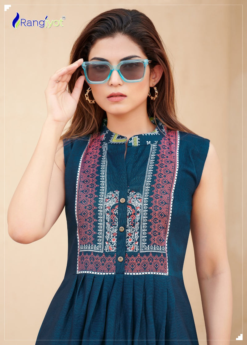 Rang Jyot Charvi Vol 2 Rayon Stylish Designer Printed Casual Look fancy Kurti