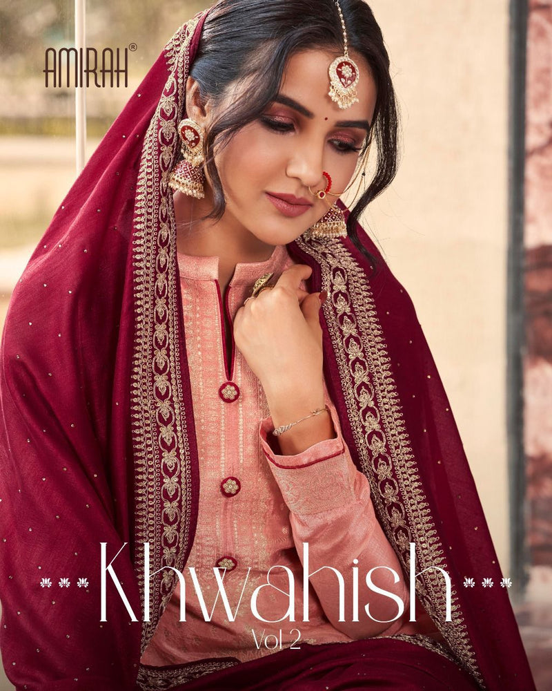 Amirah Khwahish Vol 2 Dola Silk With Heavy Emroidery work Stylish Designer Festive Wear fancy Salwar kameez