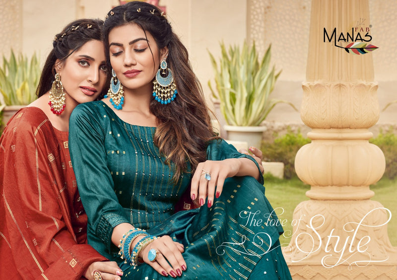 Manas Fab Maher Vol 2 Viscose With Hand Work Stylish Designer Party Wear Fancy Kurti