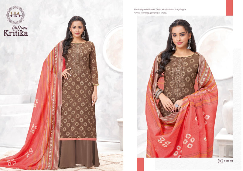 Harshit Fashion Kritika Rayon With Heavy Embroidery Work Stylish Designer Casual Look Salwar suit