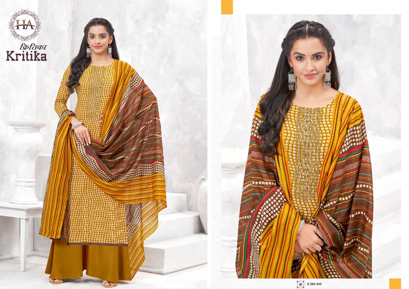 Harshit Fashion Kritika Rayon With Heavy Embroidery Work Stylish Designer Casual Look Salwar suit