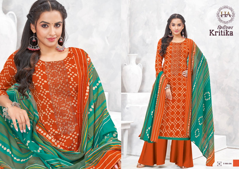 Harshit Fashion Kritika Rayon With Heavy Embroidery Work Stylish Designer Casual Look Salwar suit
