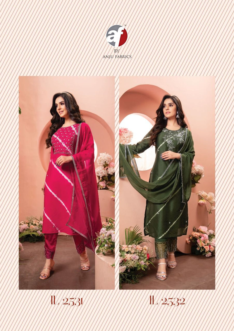 Anju Fabrics Inlook Chanderi Silk With Heavy Pant Stylish Designer Party Wear Fancy Kurti