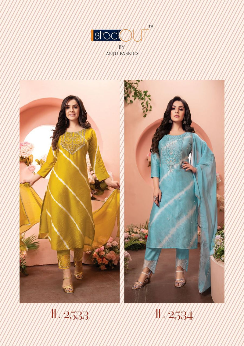 Anju Fabrics Inlook Chanderi Silk With Heavy Pant Stylish Designer Party Wear Fancy Kurti