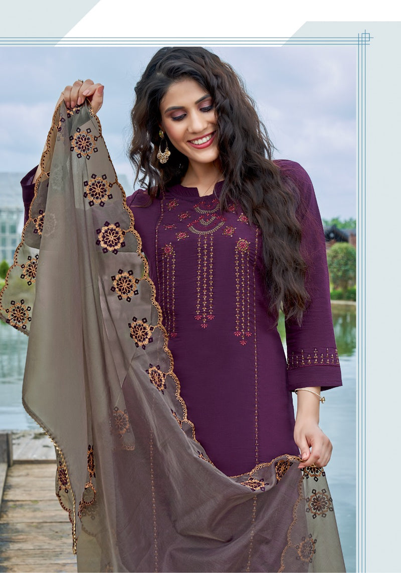 Pink Mirror Sunshine Silk With Embroidery Work Stylish Designer Festive Wear Casual Look Kurti
