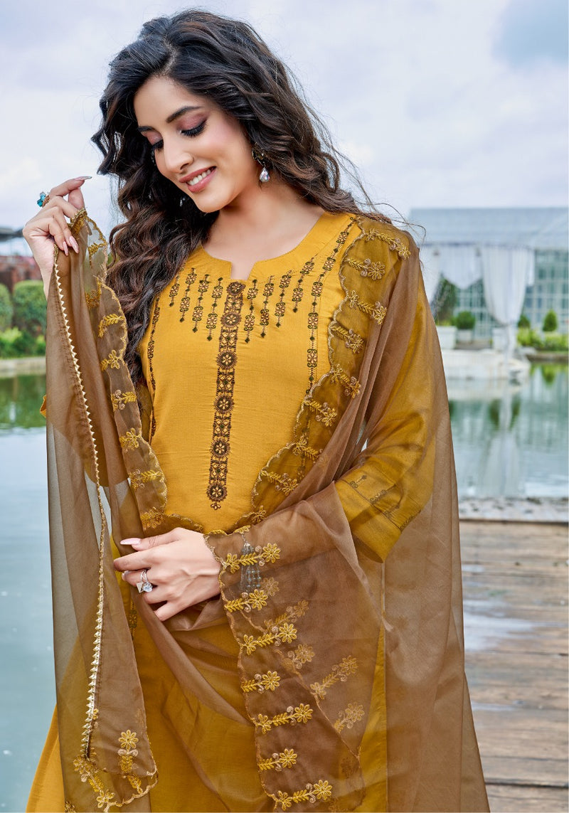 Pink Mirror Sunshine Silk With Embroidery Work Stylish Designer Festive Wear Casual Look Kurti