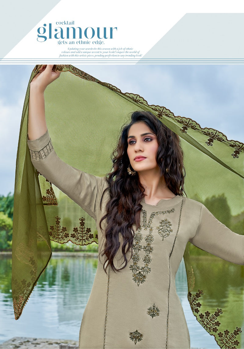Pink Mirror Sunshine Silk With Embroidery Work Stylish Designer Festive Wear Casual Look Kurti