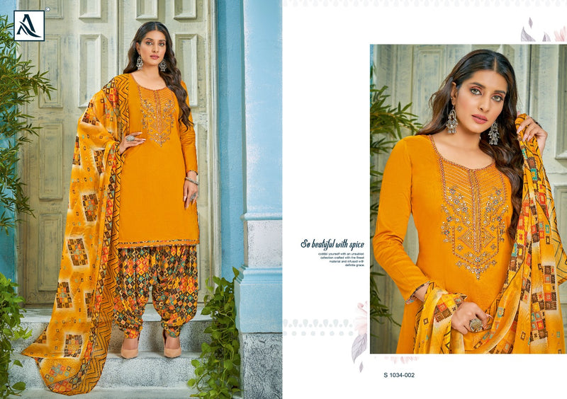 Alok Suit Nusrat Jam Cotton Stylish Designer With Heavy Embroidery Work Party Wear Salwar Suit