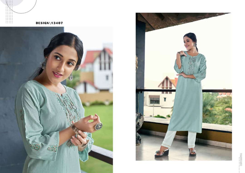 Kalaroop Daikin Fancy With Hand Work Stylish Designer Festive Wear Fancy Kurti