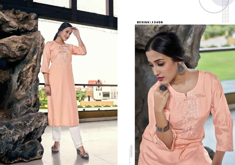 Kalaroop Daikin Fancy With Hand Work Stylish Designer Festive Wear Fancy Kurti