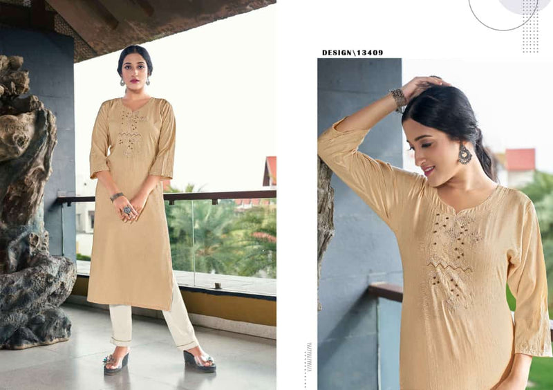 Kalaroop Daikin Fancy With Hand Work Stylish Designer Festive Wear Fancy Kurti