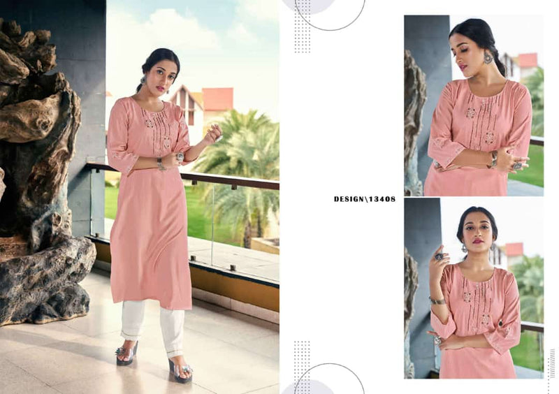 Kalaroop Daikin Fancy With Hand Work Stylish Designer Festive Wear Fancy Kurti