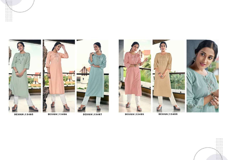 Kalaroop Daikin Fancy With Hand Work Stylish Designer Festive Wear Fancy Kurti